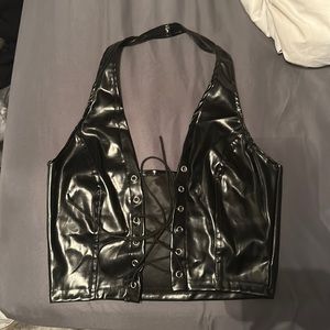 Leather corset